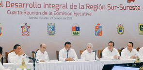Reunión de la Comisión Ejecutiva para el Desarrollo Integral de la Región Sur-Sureste. 27 de abril de 2015. Mérida, Yucatán.