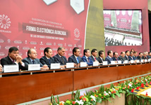 Firma de Convenios de Colaboración para el uso de la Firma Electrónica Avanzada, SHCP-CONAGO, 3 de diciembre.