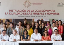Instalación de la Comisión Ejecutiva para la Igualdad entre Mujeres y Hombres, 23 de febrero.